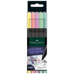 Faber Finepen Grip 0.4 5er Etui pastell