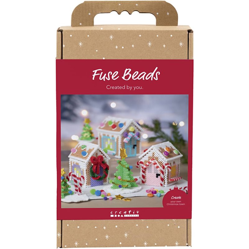 Craft Kit Fuse Beads - Christmas house - assorted colours (977828)