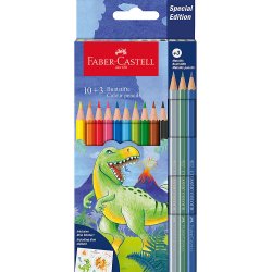 Faber-Castell - Classic Colour pencils - Dinosaur, wallet of 13 (111213)