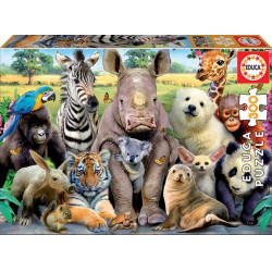 Puzzle Educa compatible - Photo de classe (Animaux) (300 pièces)