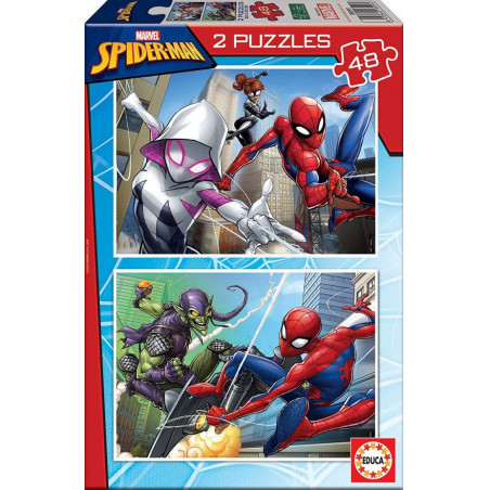 Puzzle Educa compatible - Spiderman (2x48 pièces)