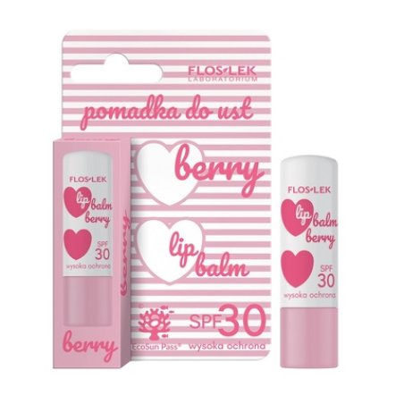Floslek Lip Care Berry Lip Balm Spf 30 4g