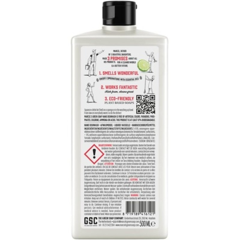 Marcel's Green Soap Washing Up Liquid Radish & Bergamot 500ml