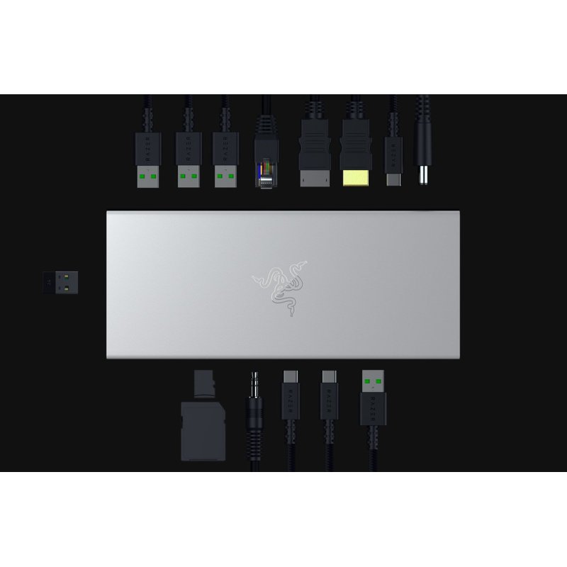 Razer USB 4 Dock USB Type-C 10000 Mbit/s Argent