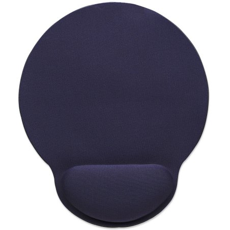 Manhattan Wrist Gel Support Pad and Mouse Mat, Blue, 241 × 203 × 40 mm, non slip base, Lifetime Warranty, Card Retail