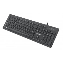 MANHATTAN Ultraflache USB-Gaming-Tastatur mit LEDs