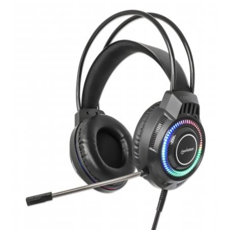 MANHATTAN RGB LED Over-Ear USB Gaming-Headset Kabelgebunden