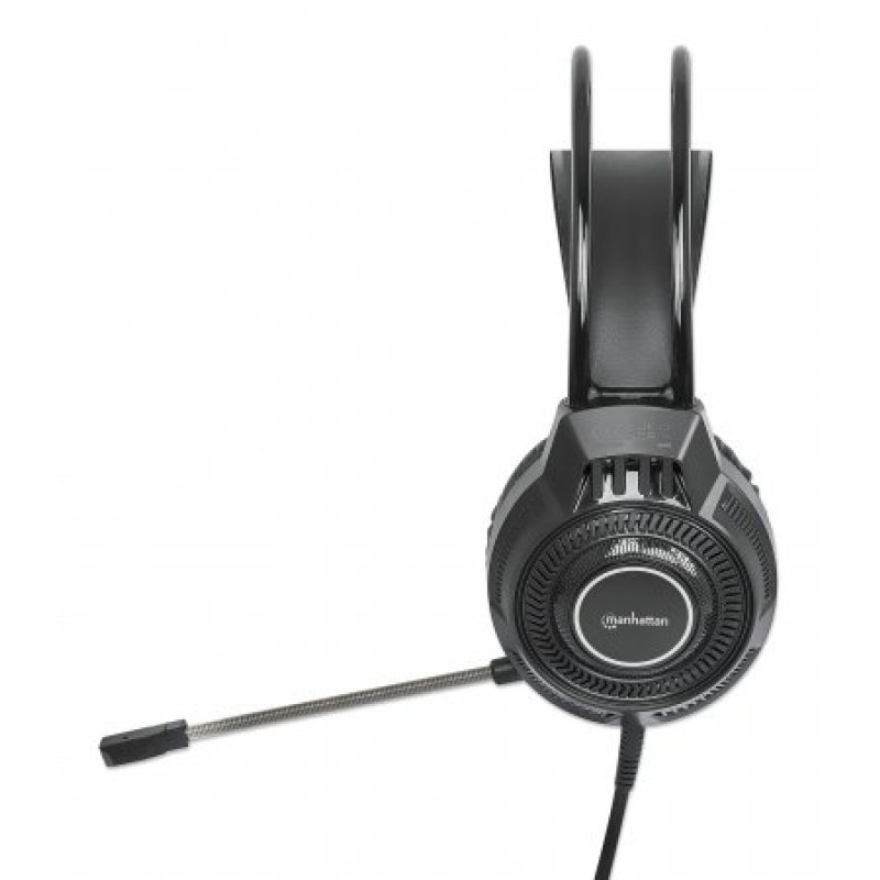 Manhattan 180696 écouteur/casque Avec fil Arceau Gaming USB Type-A Noir