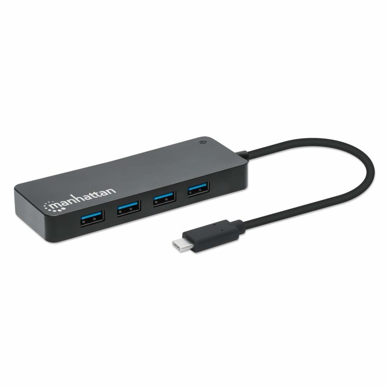 Manhattan 168410 hub & concentrateur USB Type-C 5000 Mbit/s Noir