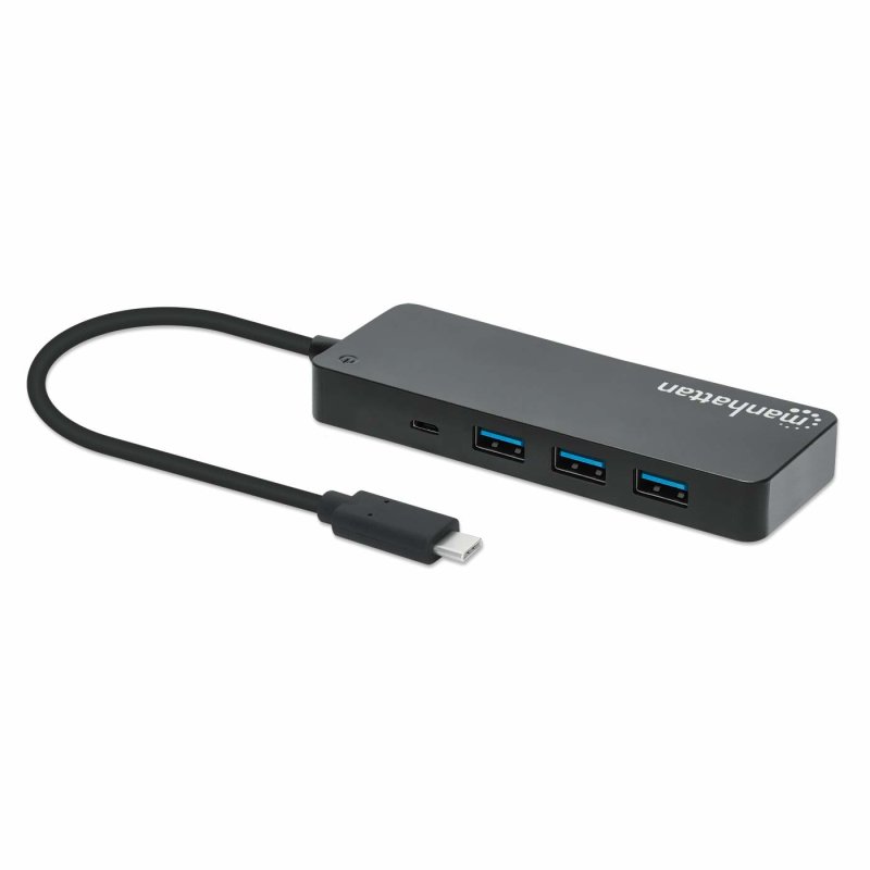 Manhattan USB-C Dock/Hub, Ports (x7): USB-A (x7), 5 Gbps (USB 3.2 Gen1 aka USB 3.0), External Power Supply Not Needed,