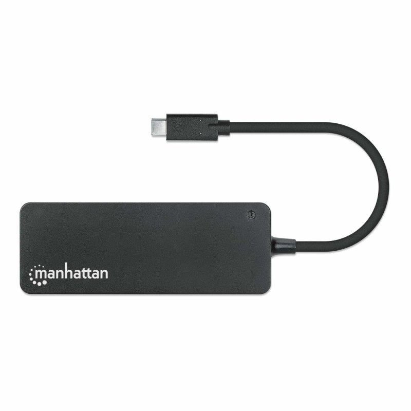 Manhattan 168410 hub & concentrateur USB Type-C 5000 Mbit/s Noir