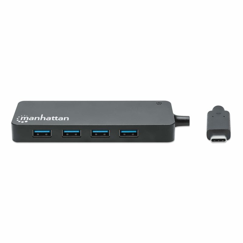 Manhattan 168410 hub & concentrateur USB Type-C 5000 Mbit/s Noir