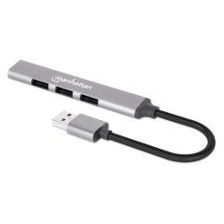 MANHATTAN 4Port USB-A Hub 3x480Mbit/s 1xGbit/s USB-A Stecker
