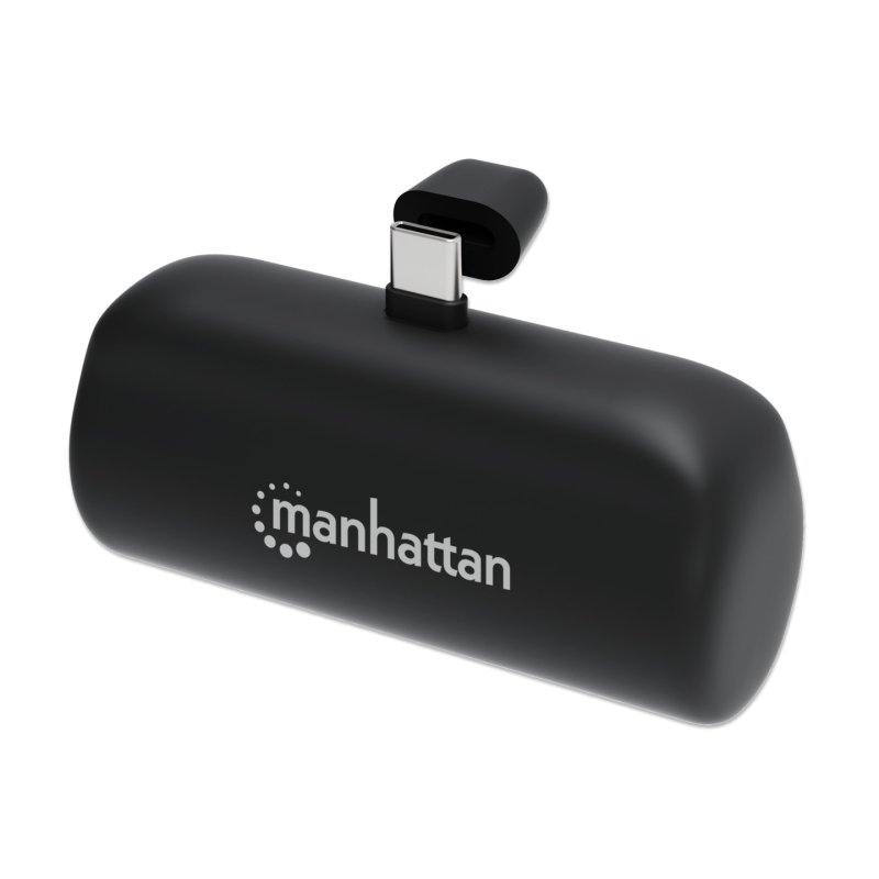 MANHATTAN Powerbank 5000 mAh USB Typ-C Stecker 10W schwarz