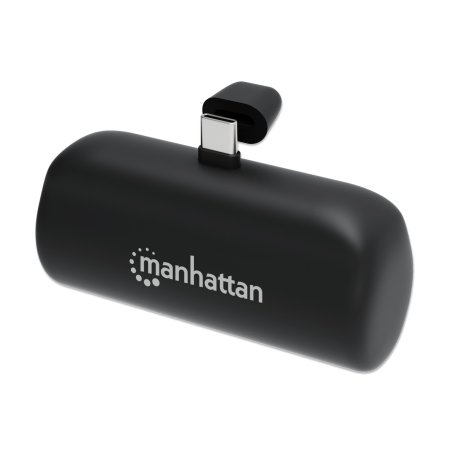 MANHATTAN Powerbank 5000 mAh USB Typ-C Stecker 10W schwarz