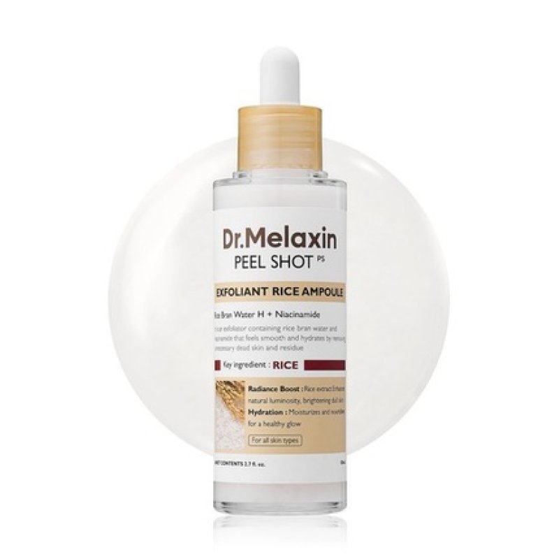 Dr. Melaxin Peel Shot Glow White Rice Peeling Ampoule Soft Facial Scrub