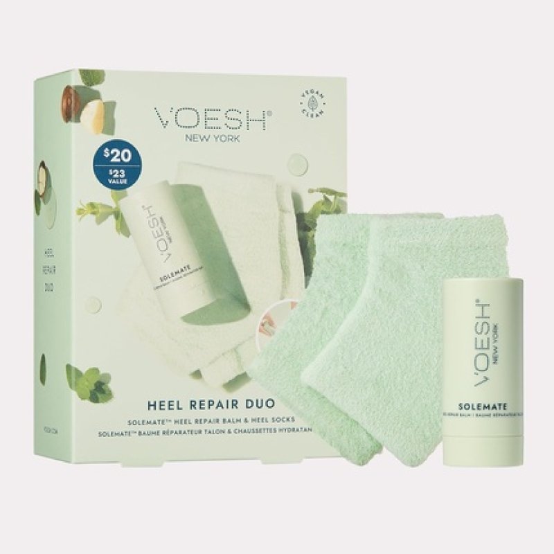 Voesh Heel Repair Duo - Solemate Heel Repair Balm & Moisturizing Heel Socks