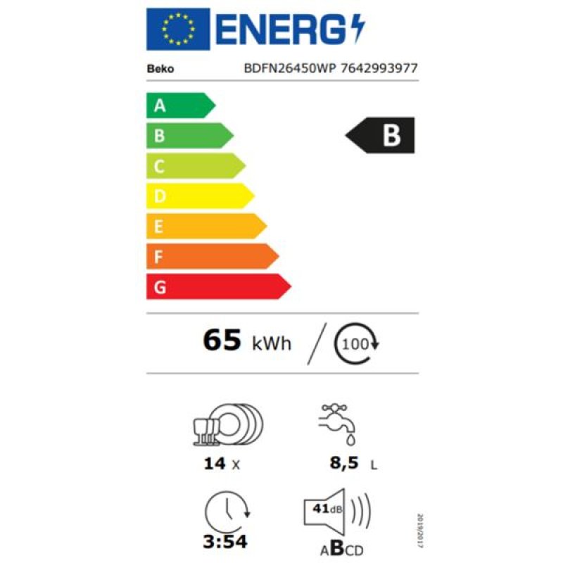 Lave-vaisselle BDFN26450WP