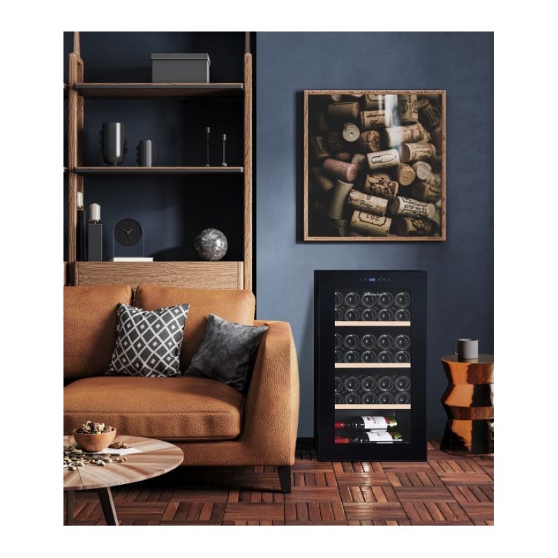 La Sommelière LS36BLACK refroidisseur à vin Refroidisseur de vin compresseur Pose libre Noir 36 bouteille(s)