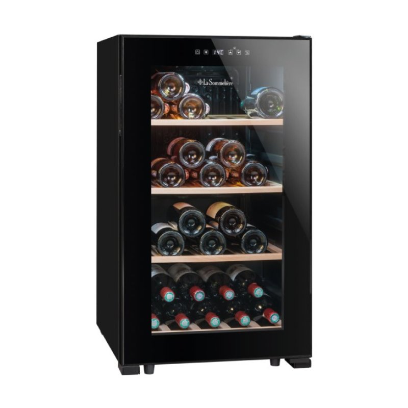 La Sommelière LS52BLACK wine cooler Compressor wine cooler Freestanding Black 52 bottle(s)