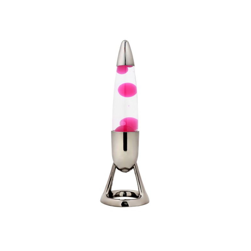 iTotal - Missile LED Lava Lamp with Color-changing Light - Pink - Diameter 10.7 cm x Height 36.5 cm