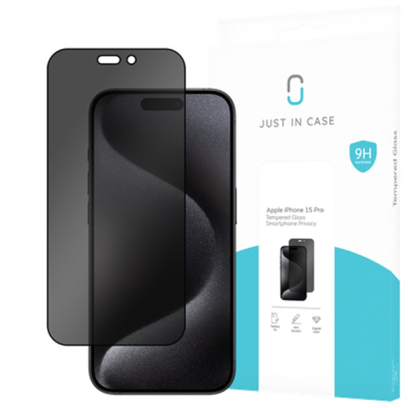 iPhone 15 Pro - Privacy Screenprotector Tempered Glass