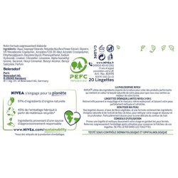 NIVEA Makeup Remover Wipes for Normal Skin 100% Plant Fibers 20 Count