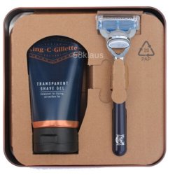 King C. Gillette Neck & Throat Razor Gift Set with Blade and Gel