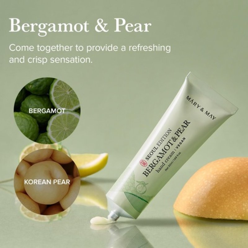 Mary&May Seoul Edition Bergamot & Pear Refreshing Hand Cream - Korean
