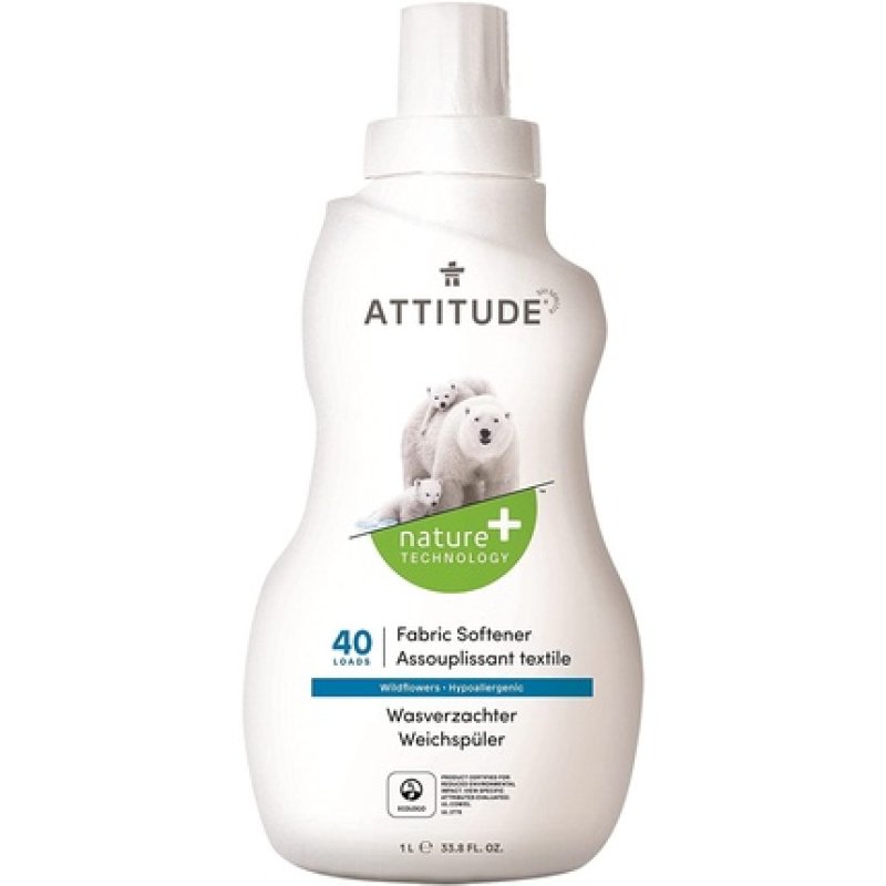 ATTITUDE Liquid Fabric Softener with Wildflower Scent Biodegradable 1000ml