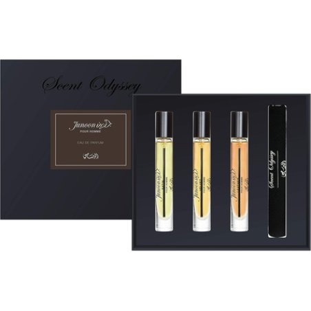 Junoon Pour Homme Collection SCENT ODYSSEY Edp 7.5ml - Set of 3 Satin Velvet Leather by Rasasi