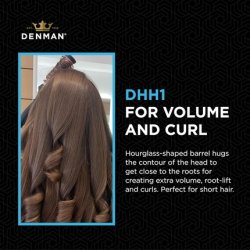 Denman X-Small Thermo Ceramic Hourglass Hot Curl Brush for Blow-Drying, Straightening, Defined Curls, Volume and