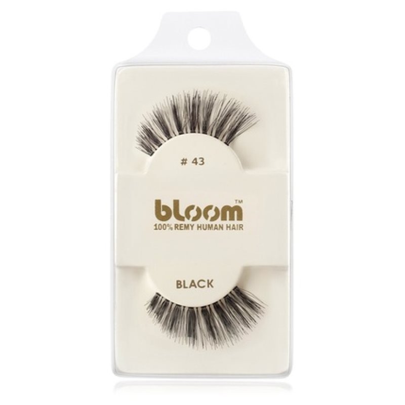 Bloom Natural False Eyelashes No. 43 (Black) - 1 cm