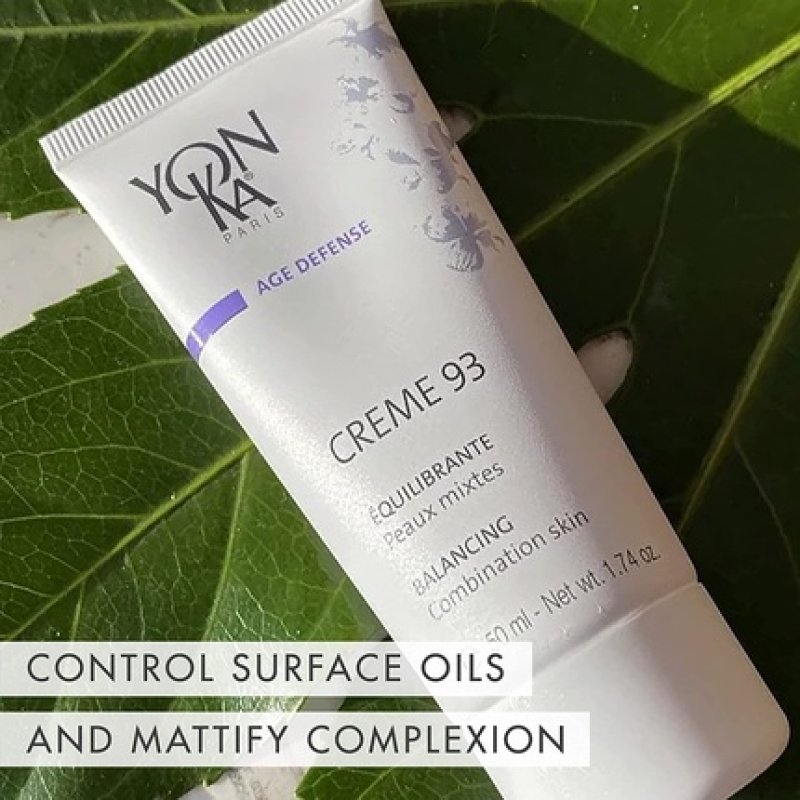 Yon-Ka Creme 93 Mattifying Moisturizer 50ml Balancing Facial Cream for Combination Skin with Vitamins A,C and E