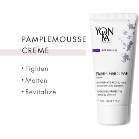 Yon-Ka Pamplemousse Day Cream for Normal to Oily Skin 50ml - Vitamin C and Essential Oils Tighten Pores and Mattify 97%