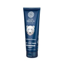 Natura Siberica Men Northern Power 3-in-1 Hair and Body Wash for Beard and Hair