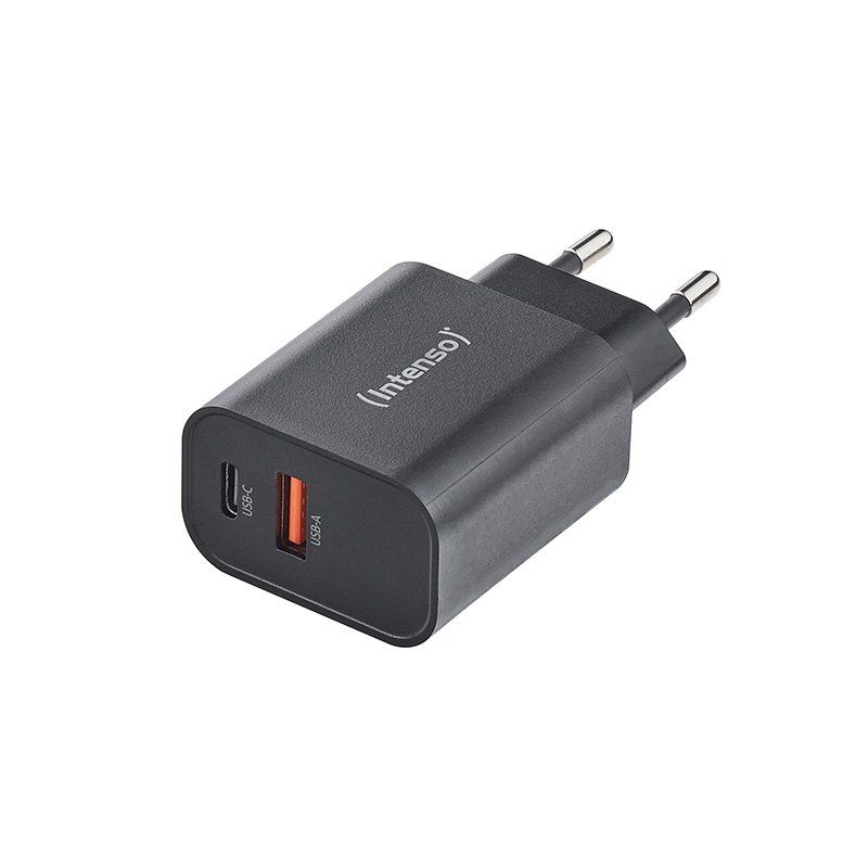 Intenso Power Adapter W30AC, 30W, USB-A and USB-C port, black