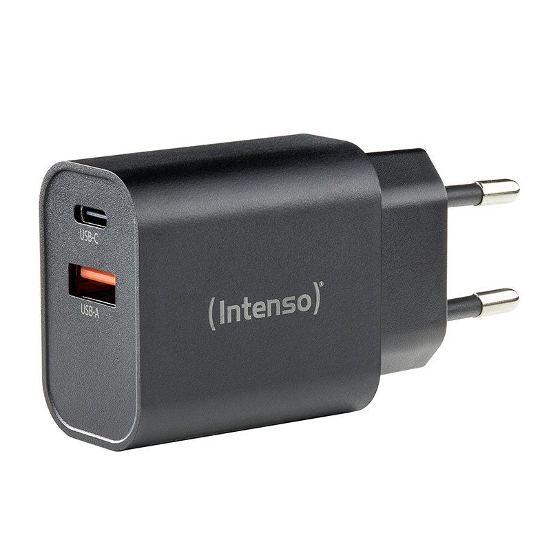 Intenso Power Adapter W30AC, 30W, USB-A and USB-C port, black