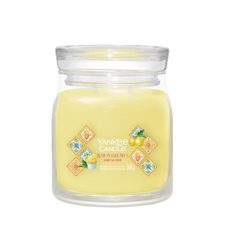 Yankee Candle Lemon Gelato bougie en cire Rond Citron Transparent, Jaune 1 pièce(s)