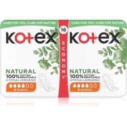 Kotex Natural Normal Sanitary Napkins 16 pads