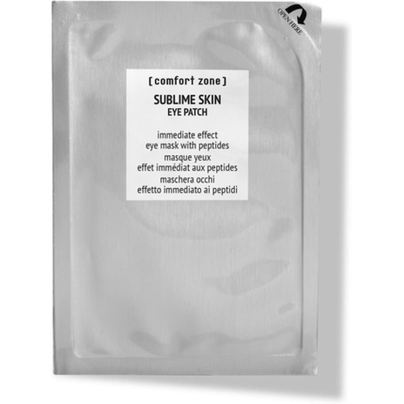 Comfort Zone Sublime Skin Eye Patches Refreshing Gel Masks for Puffy Eyes with Peptides Vegan White 6 Applications