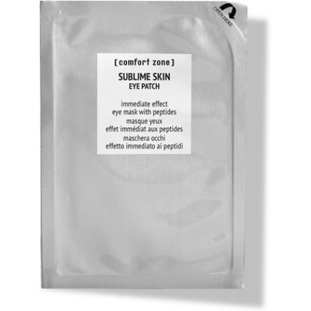 Comfort Zone Sublime Skin Eye Patches Refreshing Gel Masks for Puffy Eyes with Peptides Vegan White 6 Applications