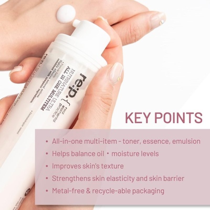 RE:P Nutrinature All-in-One Multitem 100ml - Vegan, Cruelty-Free, Paraben Free Toner, Essence, and Emulsion with Lotus