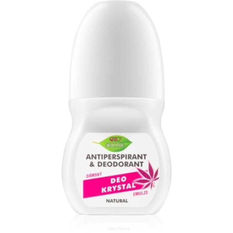 Bione Cosmetics Cannabis Antiperspirant Roll-On with Rose Scent - 80 ml