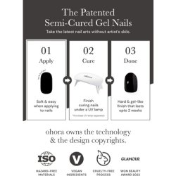 ohora Semi Cured Gel Nail Strips N Pastel - Works with Any UV Nail Lamps Salon-Quality Long Lasting Easy to Apply &