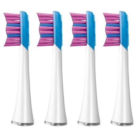 SENCOR SOX 003WH Replacement Heads Compatible with SENCOR SOC Toothbrushes 4 Pack - White