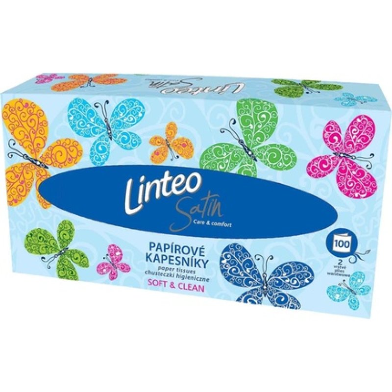 LINTEO 3003 Satin Tissues - Box of 100 - Cellulose