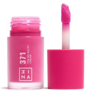 3INA MAKEUP The No-Rules Cream 371 Hot Pink Liquid Blush Matte with Sweet Almond Oil Vegan Cruelty Free