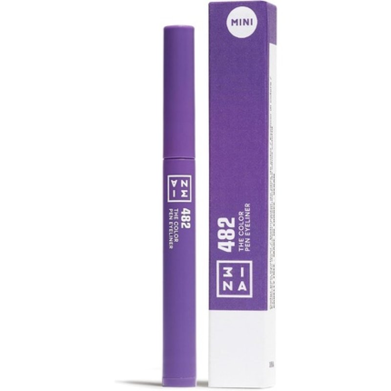 3INA MAKEUP The Color Pen Eyeliner 482 Purple Liquid Eyeliner 14h Longwear Travel Size Matte Liner Sensitive Eyes