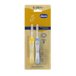 Chicco Indigo Toothbrush for 6-36 Months - Pack of 2
